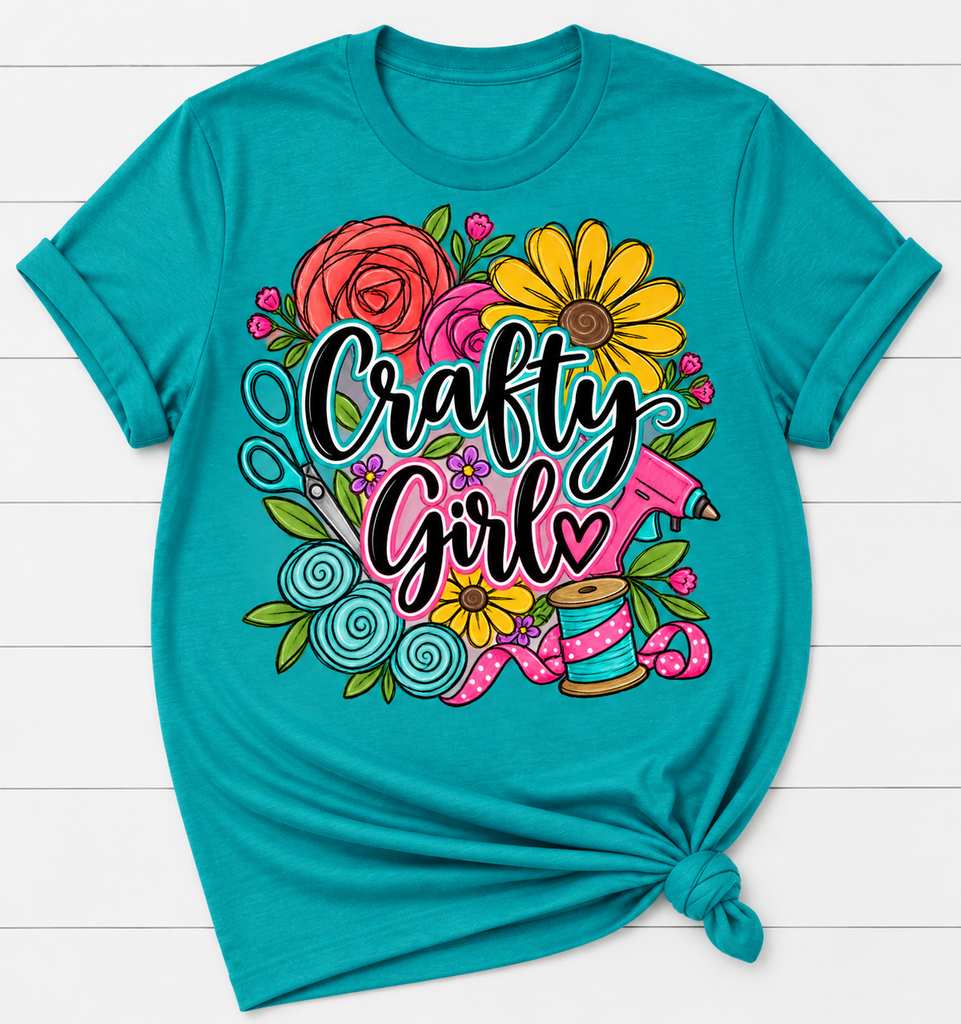 Floral Crafty Girl